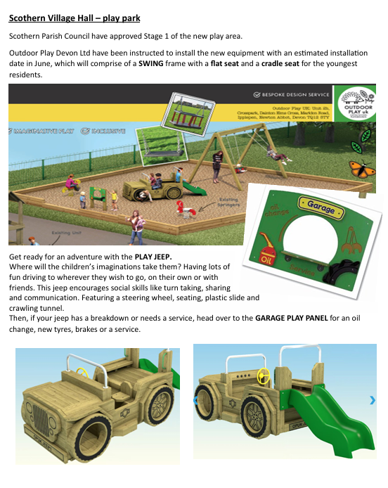 new play equipment at play park