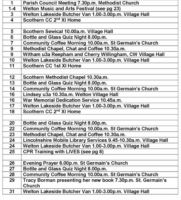 July events