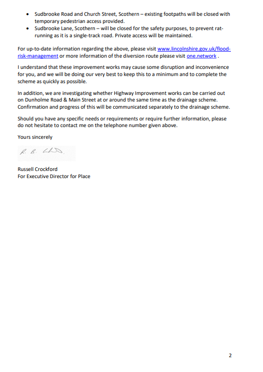 Sudbrooke Road Maintenance